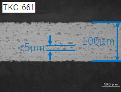 Sheet cross section structure of Active Brazing Filler Metal(sheet): TKC-661-AgCuTi alloy