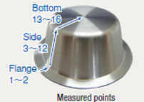 Image of bead wall thickness thickness distribution