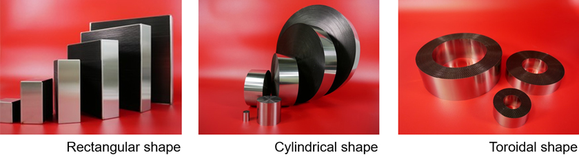 [Shapes of Metal Honeycomb Catalyst] Rectangular shape, Cylindical shpe, Toroidal shape