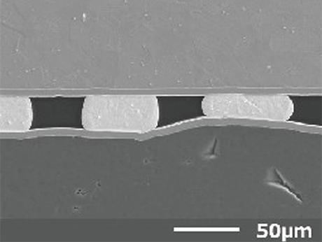 SEM image showing high compressibility