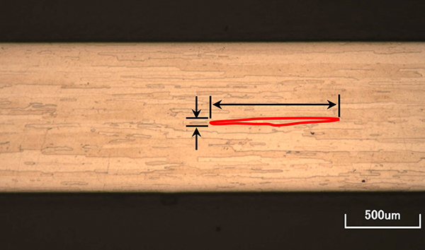 Cross-sectional diagram of crystalline structure of oxide-dispersion-strengthened platinum