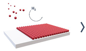 Two-stage film deposition process using TRuST_1st stage: Ru film deposition using H2