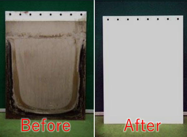 [Plating recoating] (left) before, (right) after